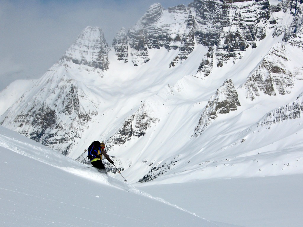 Skier On Diamond Dust (photo credit: Steve Riggs)